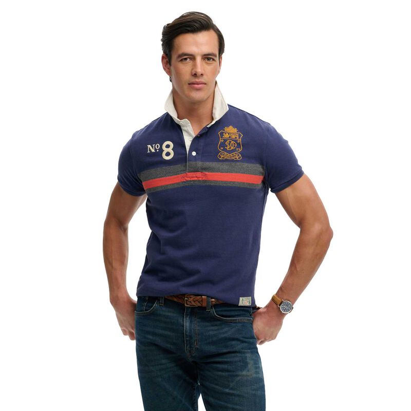 Superdry Double Emblem Jersey Short Sleeve Rugby image number 0